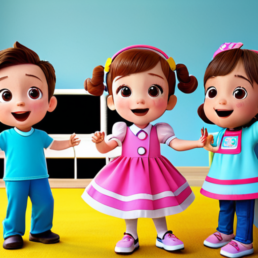 **

"A group of young children, fully clothed in colorful and modest clothing, are singing and dancing along to Robocar Poli music in a brightly lit living room, safe for work, appropriate content, family-friendly scene, perfect anatomy, natural proportions, well-formed hands, proper finger count, professional illustration style."

**