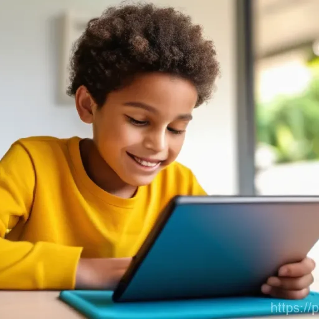 로보카폴리 안전 메시지 - **Prompt:** A heartwarming scene featuring a Brazilian child, approximately 7-8 years old, wearing c...