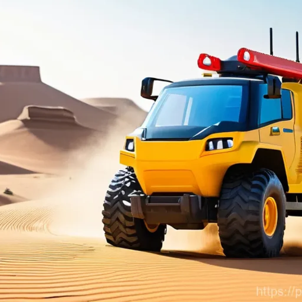 로보카폴리 신규 캐릭터 - **Prompt 1: Desert Rescue in Action**
    "A vibrant and dynamic scene featuring the new Robocar Pol...