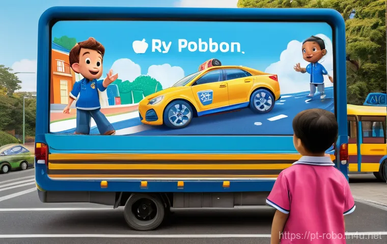 로보카폴리 팬덤 문화 - **Prompt 2: Broomstown Teamwork in Action**
    A vibrant and dynamic illustration of the Robocar Po...