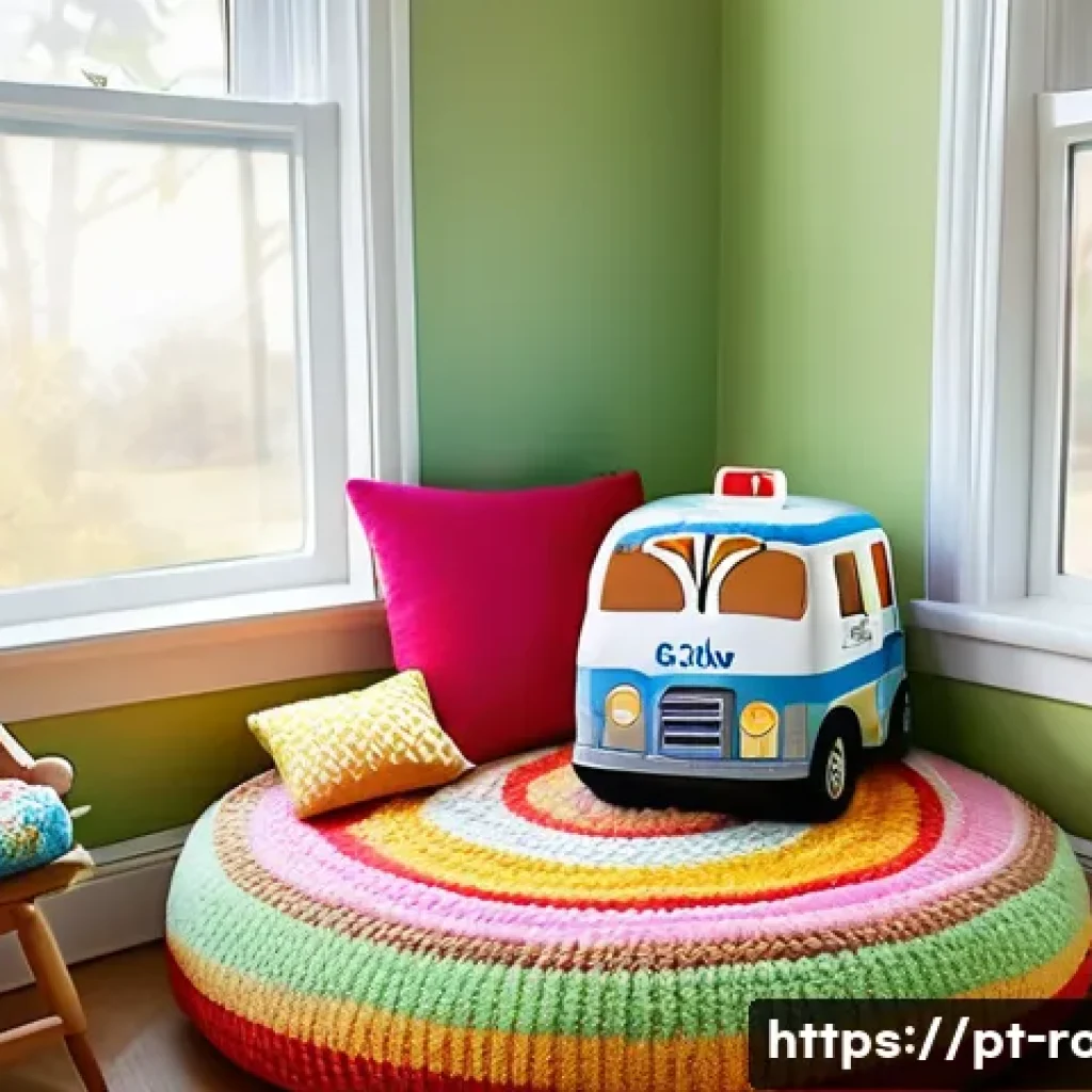 로보카폴리와 어린이 독서 프로그램 - **Prompt:** A cozy and inviting children's reading nook in a brightly lit room. The space features s...