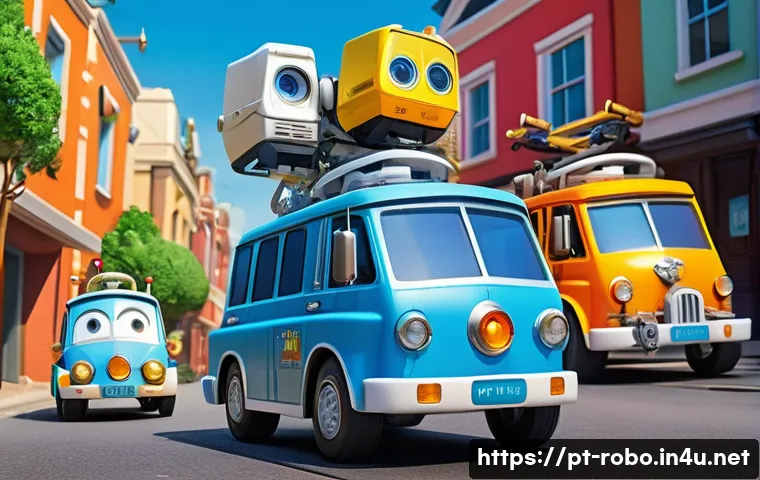 로보카폴리 학부모 리뷰 - **Prompt 1: Heroic Rescue Team in Action**
    "A vibrant, high-angle shot of Robocar Poli, Roy, Amb...