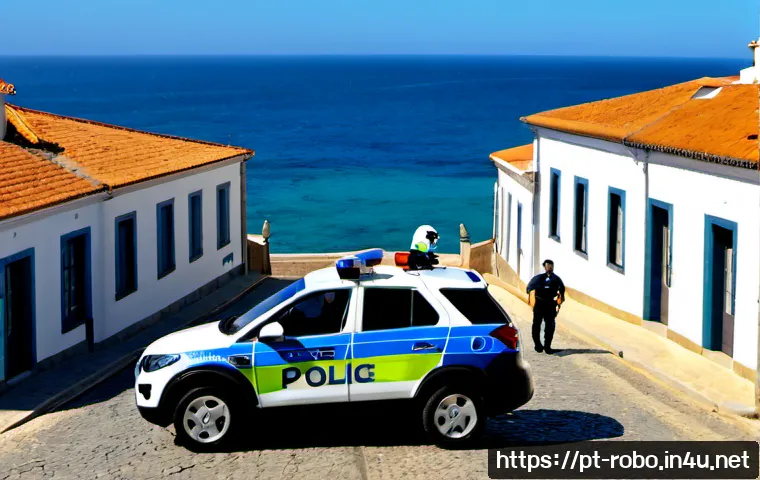 Home 16 로보카폴리 시즌1 요약 - Photorealistic friendly blue-and-white robotic police rescue car leading a small team of colorful em...