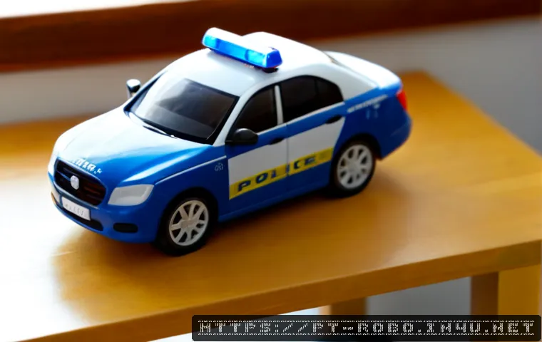 로보카폴리 캐릭터의 성격 변천사 - Photorealistic tabletop scene showing a friendly blue-and-white toy rescue police car evolving from ...